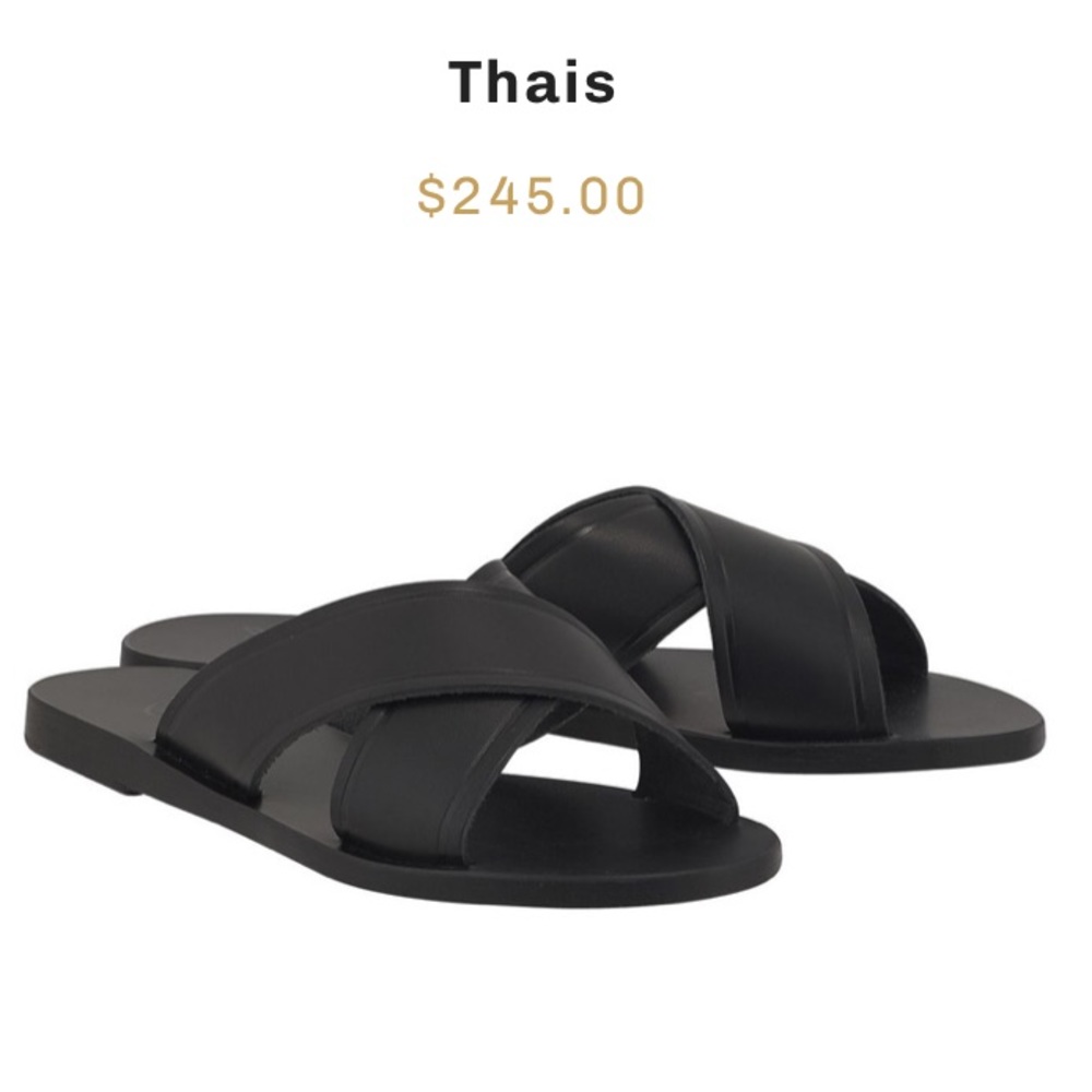Black Ancient Greek Sandals